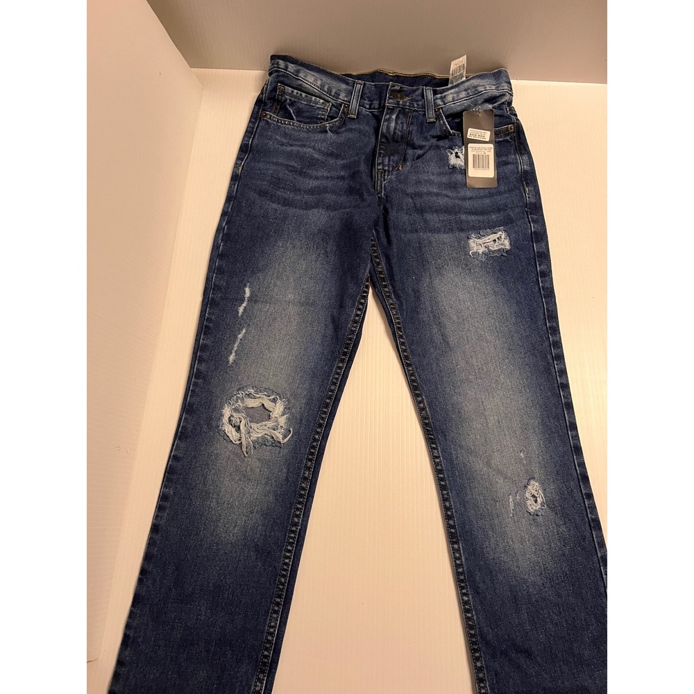KOAJ Basic Slim Rigid Distressed Jeans Medium Wash Talla 28 New With Tags